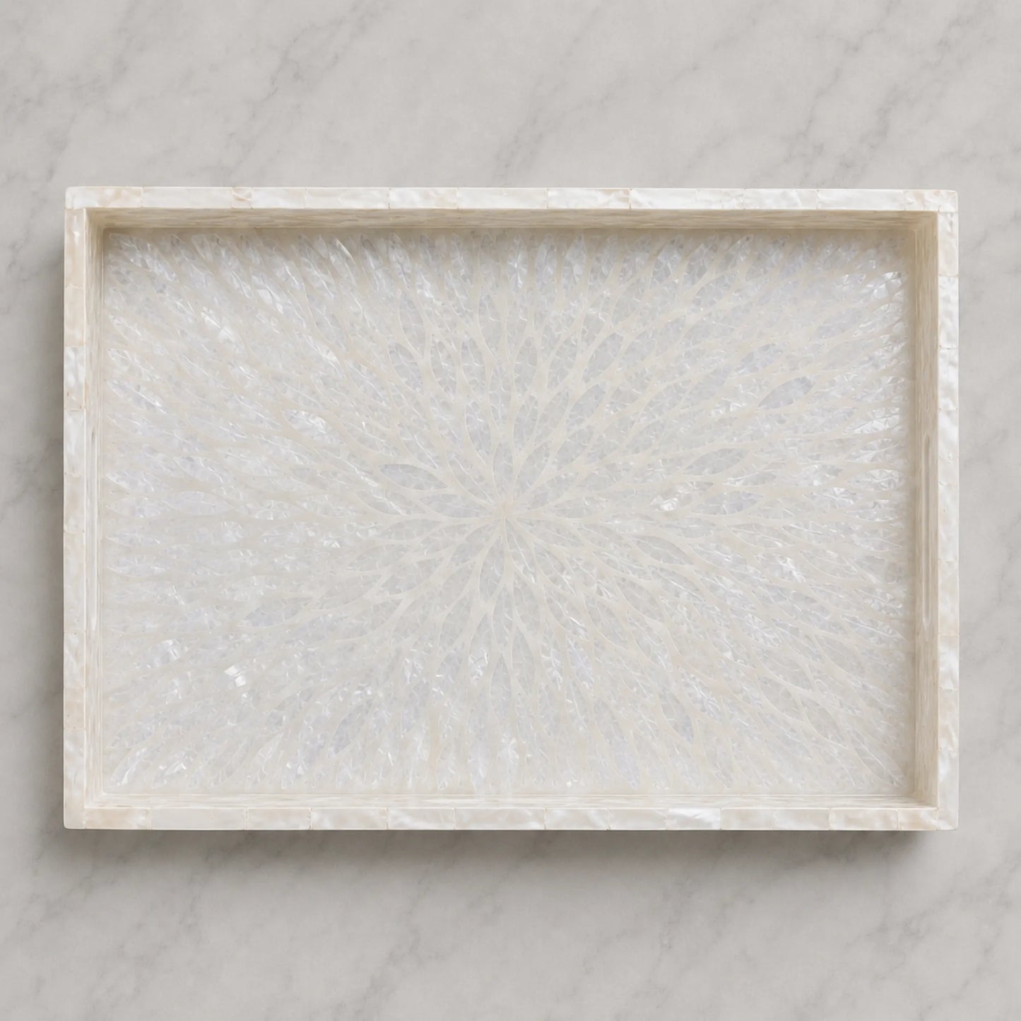 Mother of Pearl Rectangle Tray – Handmade Decorative Serving Tray