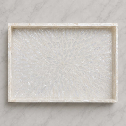 Mother of Pearl Rectangle Tray – Handmade Decorative Serving Tray