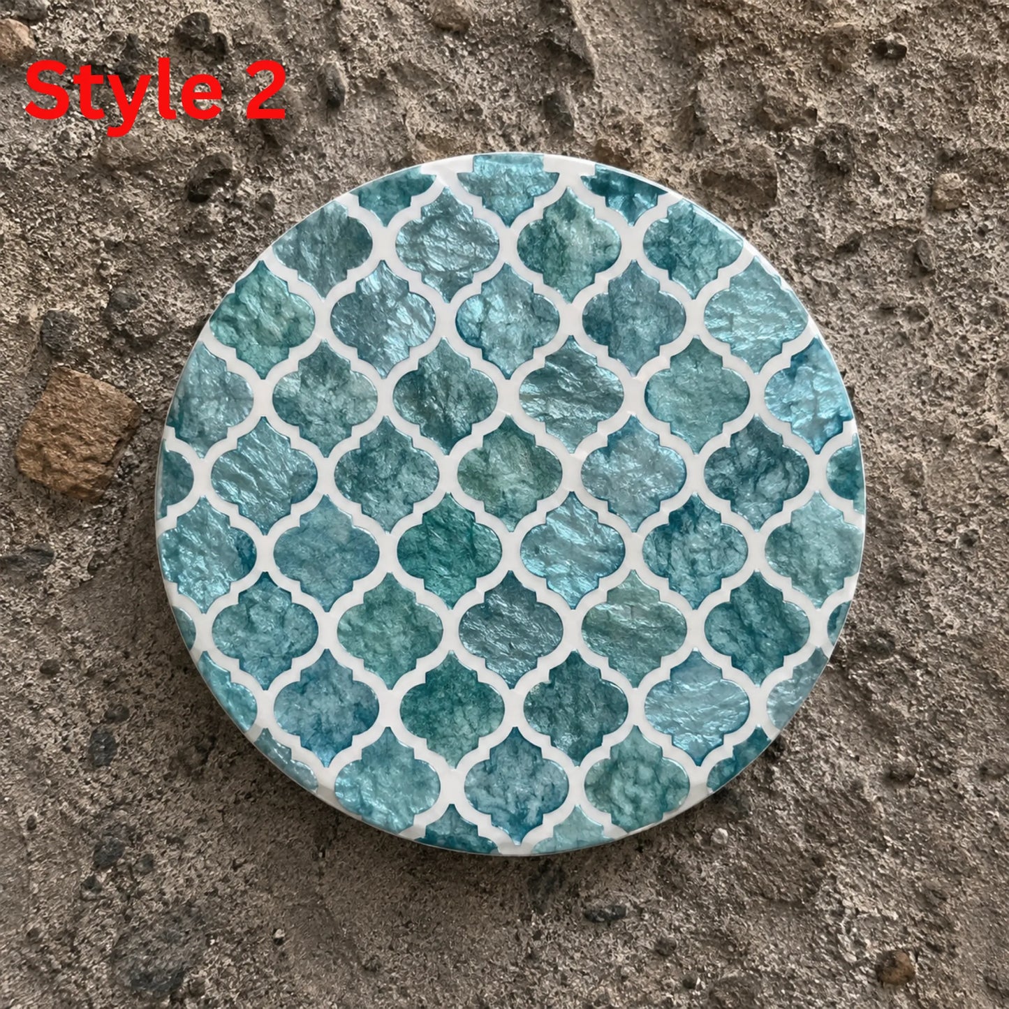 Mother of Pearl Coasters Set of 6 – Handmade Shell Inlay Coasters