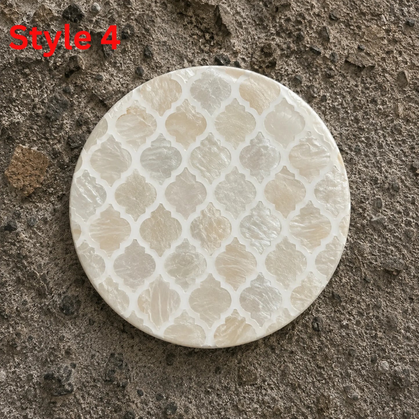 Mother of Pearl Coasters Set of 6 – Handmade Shell Inlay Coasters