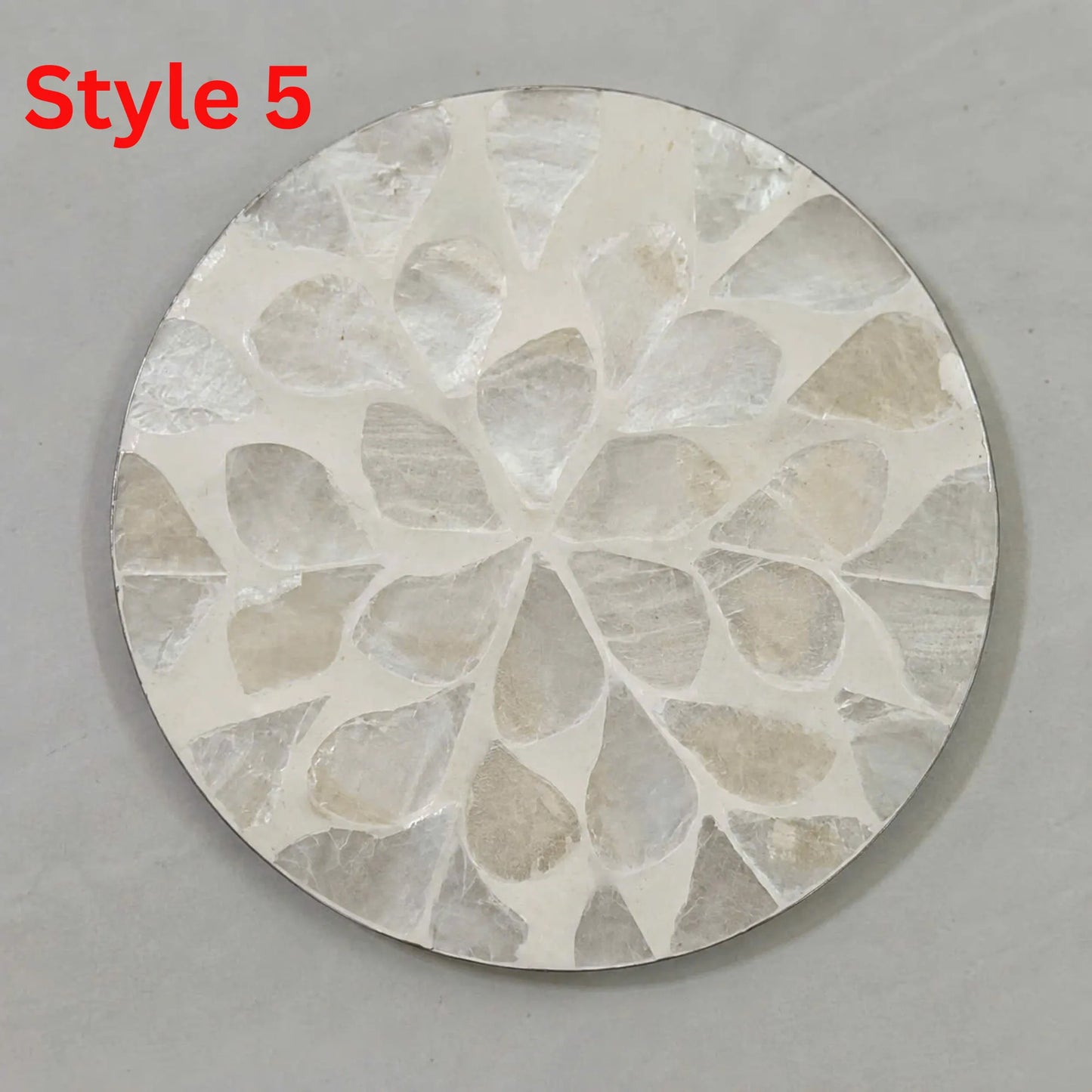 Mother of Pearl Coasters Set of 6 – Handmade Shell Inlay Coasters